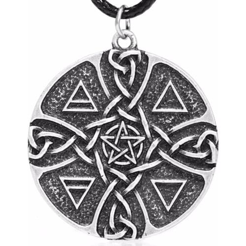 Pentacle Necklace Elements Pendant Earth Fire Water Air Element Amulate Inspiration Talisman Wiccan Pagan Spiritual Jewelry