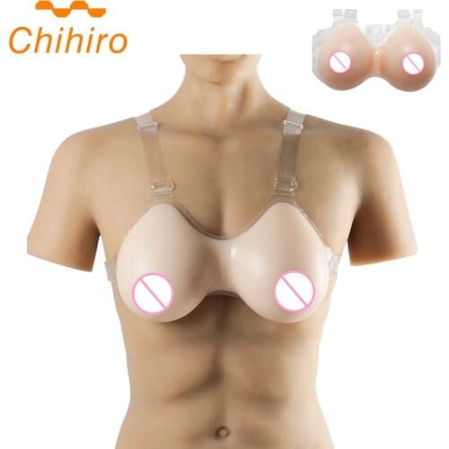 Medical Silicone Soft Fake Breast Form Boob Enhancer Bust Tit Chest with Strap For Crossdresser Transgender DragQueen Mastectomy