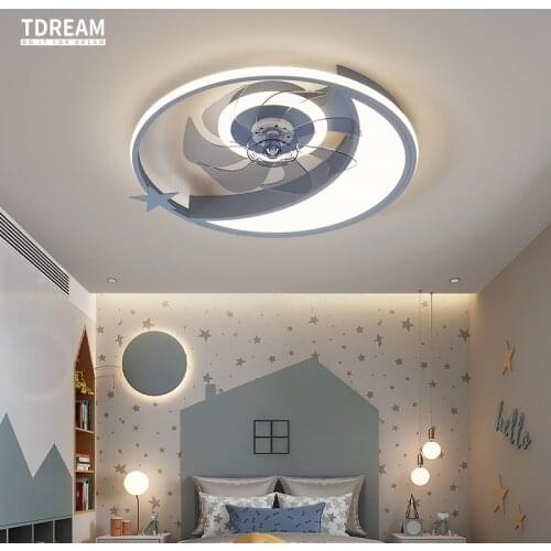 Modern Decorative LED Ceiling Lamps Chandelier fan Bedroom Ceiling Fan with LED Light And Control Ceiling Fans with Light