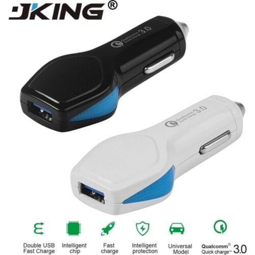 JKING Universal 5V/3.1A Quick Charger 3.0 USB Car Charger for Phone Adapter Fast Quick Charger for iphoneX 7 Samsung S8S9 QC3.0