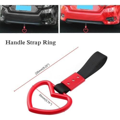 Universal Heart Jdm Tsurikawa Ring For Car Subway Train Bus Handle Strap Charm Drift With Strong Nylon Strap