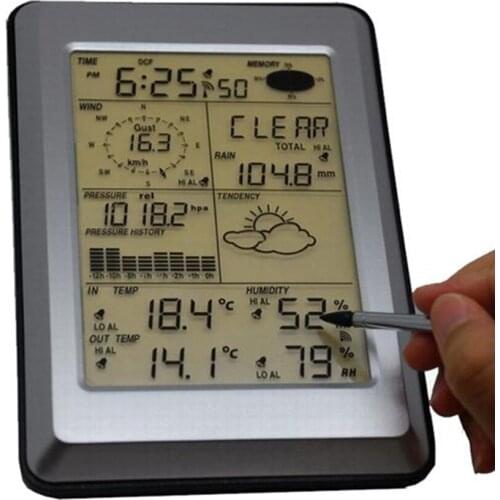 WA-1091 Solar Touch Screen Wireless Meteorological Instrument Data Transmission Weather Forecaster Multi-function