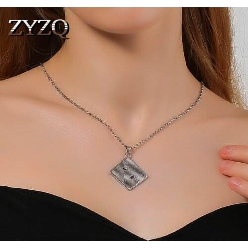 ZYZQ Punk Plug Socket Pendent Necklaces for Women Trendy Metal Jewelry Party Daily Wearable Female Accessories Wholesale