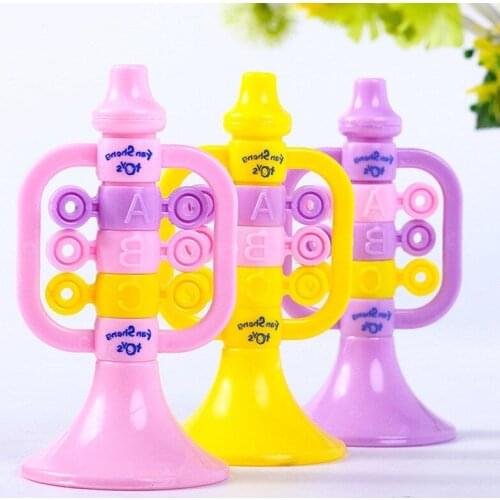 1PCS Plastic Trumpet Musical Instruments for Children Baby Kids Education Toys Small Music Trumpet Hooter Baby Toy Random Color