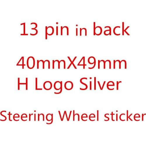 1pcs Silver 3D H Logo Auto Car Steering Wheel Logo Badge Emblem Stickers Decals Auto Accessories Car Stylin High quality