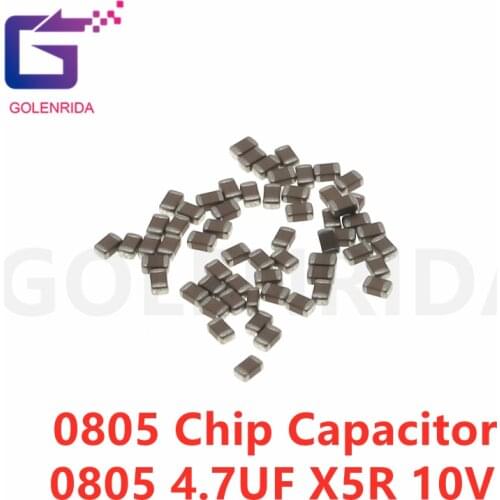 100pcs 4.7UF X5R 10% 10V 0805 475 SMD Thick Chip Multilayer Ceramic Capacitor