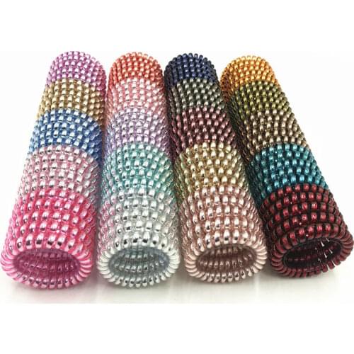 20pcs/Pack Telephone Wire Line Elastic Bands For Hair Ties Scrunchy Spring Rubber Band Gum For Hair Accessories Hair Rubber Rope