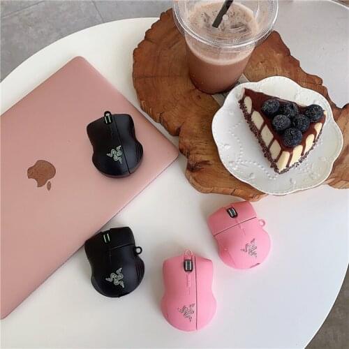3D Cartoon Vogue Mouse Bluetooth Headphone Silicon Cases for Airpods 1 2 Wireless Headset Cover for Airpods Pro Case Funda Gift