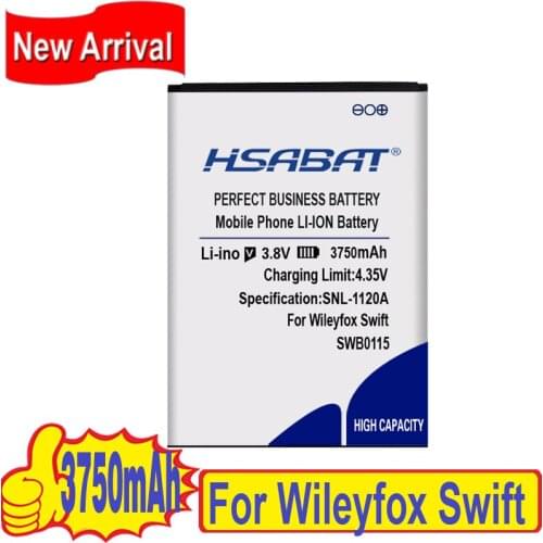 Top Brand 100% New SWB0115 3750mAh Battery For Wileyfox Swift Batteries + free gfit