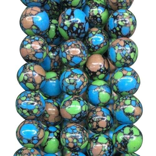 Free Shipping Fashion Jewelry 10mm Howlite Round Loose Beads 15" FG9071