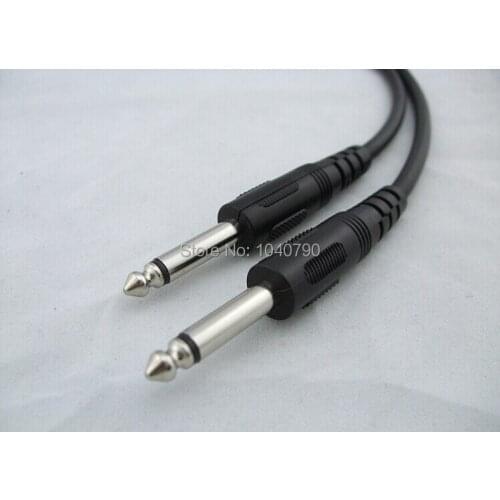 Free Shipping Nickel plating toward male to male mono audio line cables / 6.5/6.3/6.35 line 1M