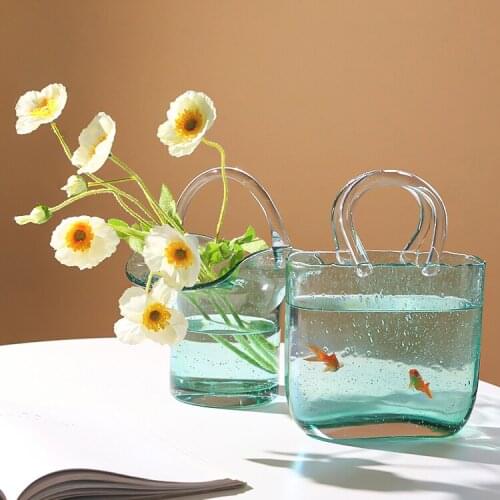 Flower Vase for Room Decor Decorative Nordic Glass Table Vase Hydroponics Plants Vases Ornaments Home Modern Fish Tank