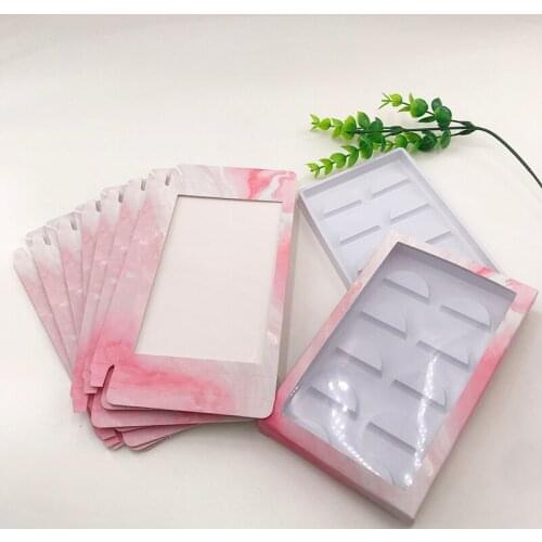 Cheap 5Pairs Lash Box Blank Lash Packaging Come With White Tray