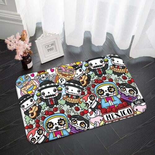 Nordic Graffiti Long Carpet Bedroom Entrance Rug 3d Bedroom Carpets Non-slip Kitchen Mats Bathroom 40x60cm Shower Colored Mat