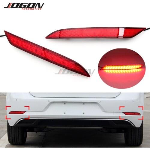 For VW Volkswagen Golf 7.5 MK 7.5 GTI R 2017-2019 LED Rear Bumper Brake Lamp Dynamic Turn Signal Light Reflector Lamp