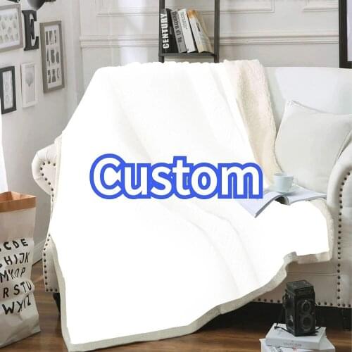 Customized Throw Blanket Sherpa Fleece Soft Coral Blanket Personalized Blankets Custom Blanket for Child Adult