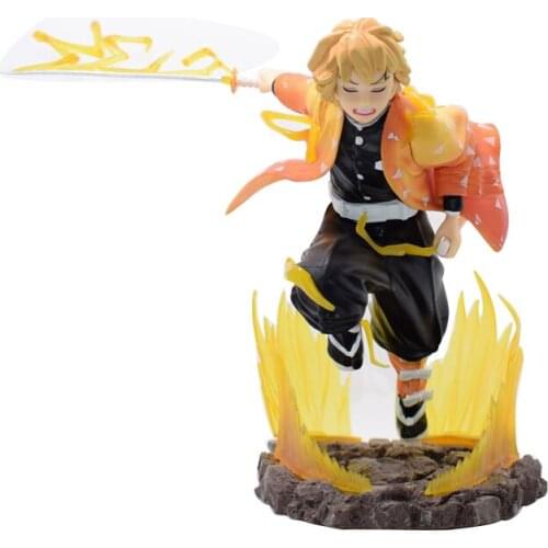 Demon Slayer: Kimetsu no Yaiba Agatsuma Zenitsu Combat Ver. PVC Action Figure Model Anime Figure Collectible Toy Doll Gifts