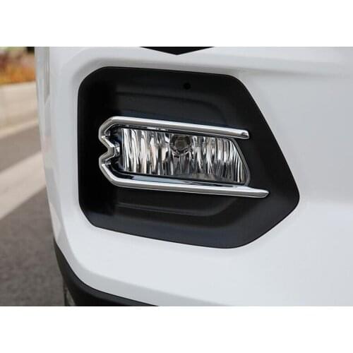 JXKaFa 2Pcs/set Car Exterior Front Bumper Fog Light Lamp Cover Trim Styling Covers For Hyundai IX35 2018 Auto Accessories ABS