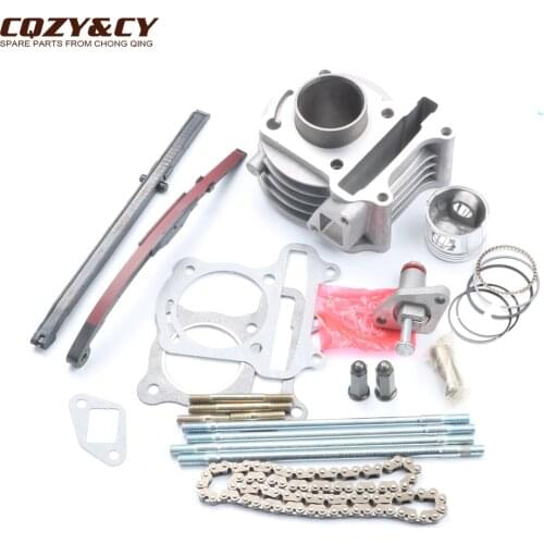 39mm Cylinder Kit 82L Cam Chain Bolt Tensioner Chain Guide for GY6 50cc 139QMB 139QMA 4-stroke Scooter Kart ATV