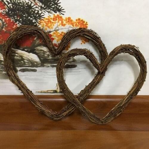 Creative Rattan Vine Heart Shape DIY Wreath Garland Party Christmas Window Decoration wedding decoration decorations for home