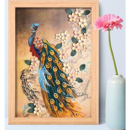 DIY Paper Quilling peacock craft paper decor decoupage arts and crafts Supplies Scrapbooking origami paper quilling tools Kit