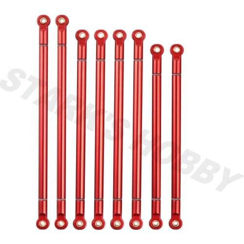 8pcs/lot RC Car Aluminum Alloy Link Rod 313mm Wheelbase for 1/10 RC Crawler Axial SCX10 RGT 86100