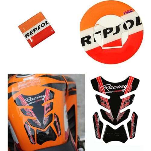 Motorcycle Chrome HRC Decal Fuel Tank Cap Cover Sticker Pad For Honda WH150