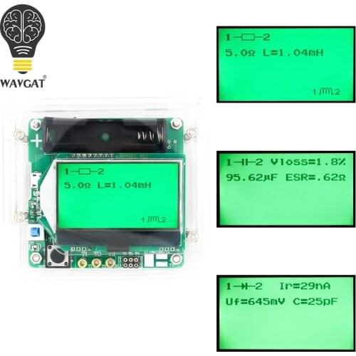 New 3.7V version of inductor capacitor ESR meter DIY MG328 multifunction transistor tester with Acrylic shell