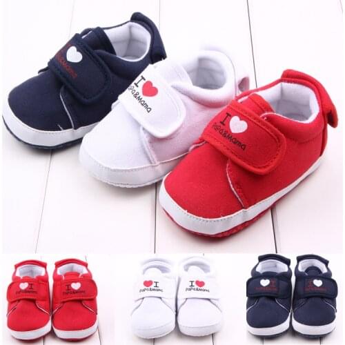 New small baby shoes boy love magic stickers toddler shoes