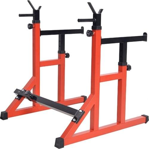 KX11 Adjustable Integrated Barbell Squat Rack Commercial Weight Lifting Barbell Rack Indoor Push Bench Barbell Semi-Frame Stand