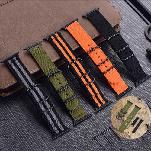 Nylon Strap for Apple Watch 6 5 4 SE 40mm 44mm Fabric Bracelet for Iwatch Series 6 5 4 3 2 1 Sport Breathable 42mm 38mm Bands