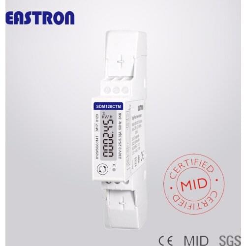 SDM120CT-M MID RS485 kwh,kvarh,U,I,P,Q,PF,Hz,dmd Measurement, DIN rail CT Connected energy meter