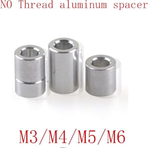 10pcs M3 M4 M5 M6 m8 m10 Aluminum washer round hollow no thread standoff spacer thickness 2/3/4/5/6/8/10/12mm