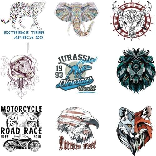 Iron-on Transfers for Clothing Patches for Clothes Heat Transfer Stickers Diy Elephant Patch Fusible Pvc Vinyl Adhesive Stripe A