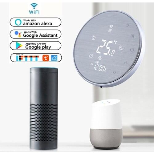 Tuya Smart Touch WIFI Thermostat LCD Screen Temperature Controller For 3A Electric Floor Heating Works with Alexa Google Home