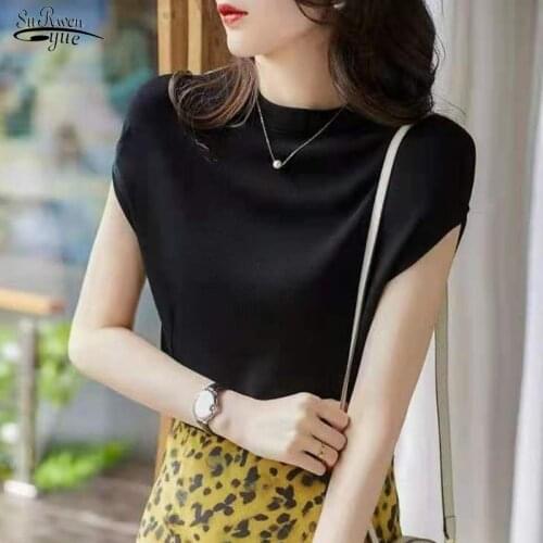 Slim Short Sleeve Summer Blouse Women O-neck Knitted Blouse Shirt Women Tops Blusas Mujer De Moda Womens Tops and Blouses 15874