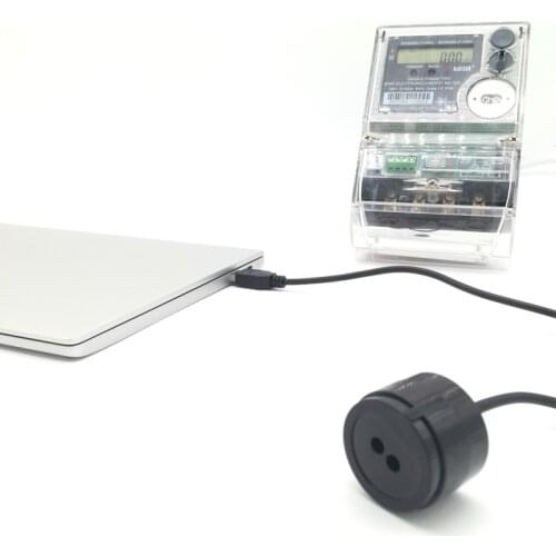 RJ-OPUSB-IEC Black Color 2M Length Cable IEC1107 Protocol Electrical Meters Reading Programming Infrared Laptop Optical Probes