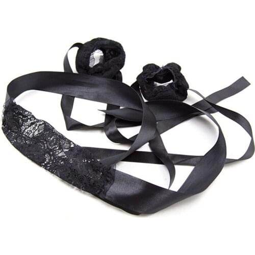 Party Game Sexy Soft Silk Satin Eye Mask Shade Blindfold Ribbon Reversible Bondage Patch Wedding Party Favor Decoration