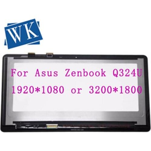 13.3'' For Asus Zenbook Q324U Q324UA Q324UAK LCD Screen Display Panel Touch Digitizer Glass Assembly 3200*1800 1920*1080 4K UHD