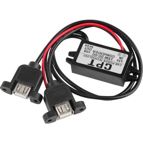 1 Type Car Power Technology Charger DC Converter Module Single Port 12V To 5V 3A 15W With Micro USB Cable Durable Dropshipping