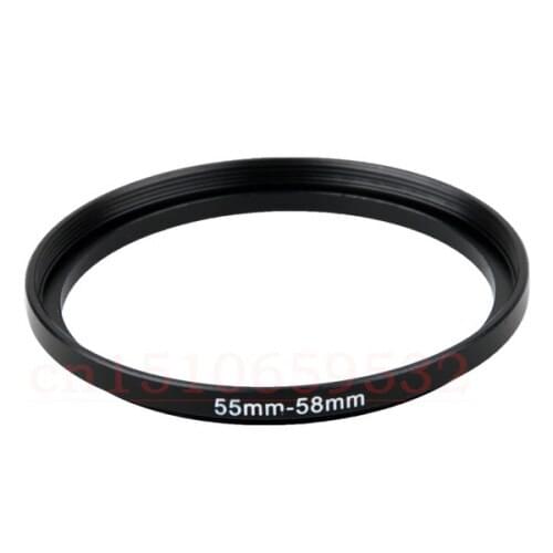10pcs 55-58MM 55MM - 58MM 55 to 58 Step up Down Filter Ring adapters , LENS, LENS hood, LENS CAP, and