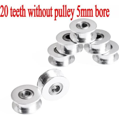 10pcs/lot 3D printer accessories 20teeth pulley wheel synchronous wheel driven wheel Perlin 2GT toothed gear bore 5mm (20-5)