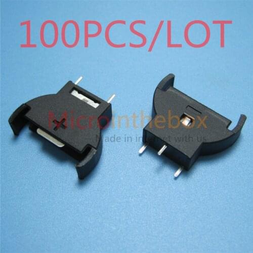 100PCS/LOT Battery hold CR2032 DIP vertical DIP BS-5 battery box for Arduino DIY socket for computer cmos main board