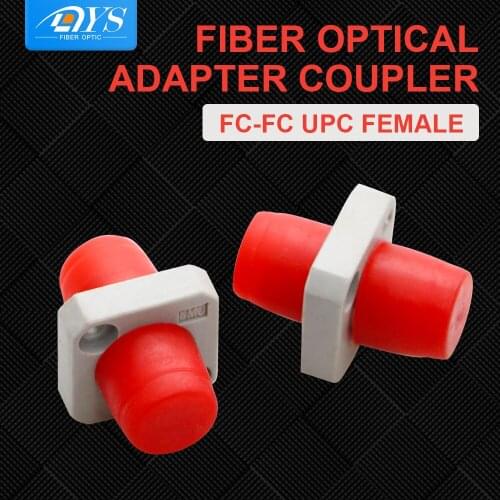 50pcs FC Fiber Optic Coupler Singlemode Fiber Optical Adapter Flange Connector Square Type