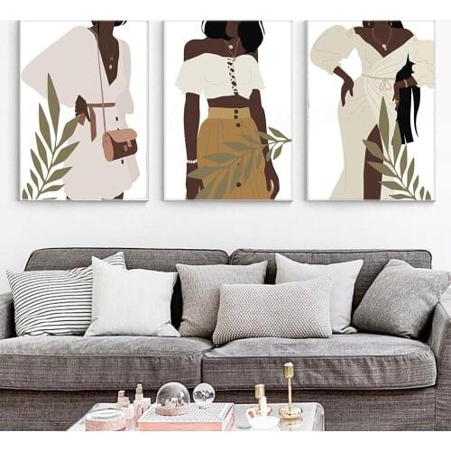 Abstract Boho Woman Lips Sexy Black Nordic Posters And Prints Wall Art Canvas Painting Girl Wall Pictures For Living Room Decor