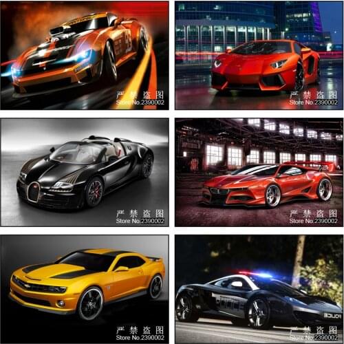 Diamond Painting Cross Stitch 5D Diy Kit Advanced Sports Car Diamond Embroidery Christmas Sets For Embroidery Mosaic Picture