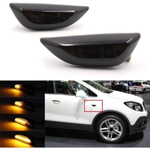 Car Dynamic LED Turn Signal Side Marker Light for Opel Mokka X Chevrolet Trax 2013-2019