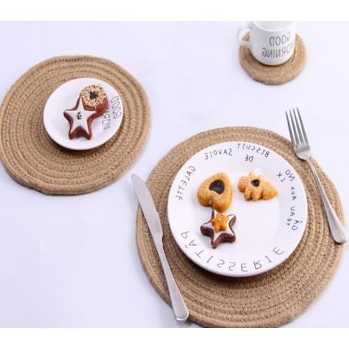 BALLE Handmade Cotton Rope Placemat Table Napkin for Home Hotel Kitchen Wedding Party Birthday Dinner