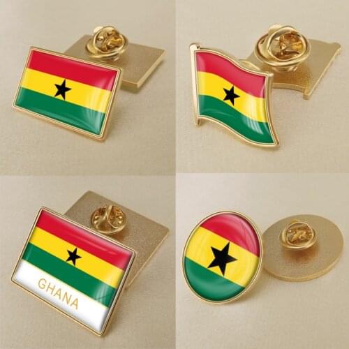 Coat of Arms of Ghana/Ghanaian Flag National Emblem Brooch/Badges/Lapel Pins