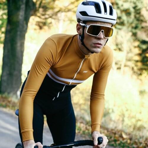 Men Spring Autumn 2021 ATOUT Long Sleeved Cycling Jersey Quality Riding Shirt Yellow Quick Dry Bicycle MTB Movement Clothing